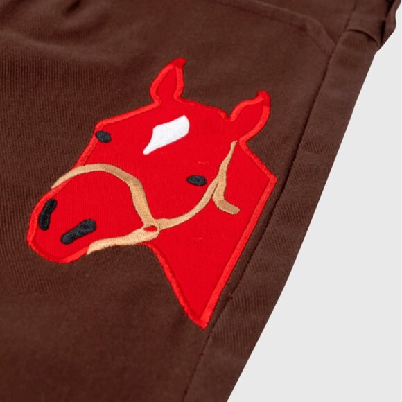 🔥 RARE UUUNTLD Horse Embroidered Brown Trousers 🔥 - Picture 3 of 3